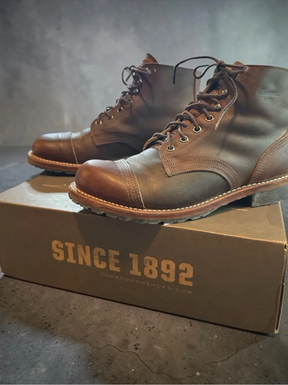 Thorogood 1892 Dodgeville Dark Brown Leather Lace-Up Boots Mens 7.5D/ Woman’s 9D